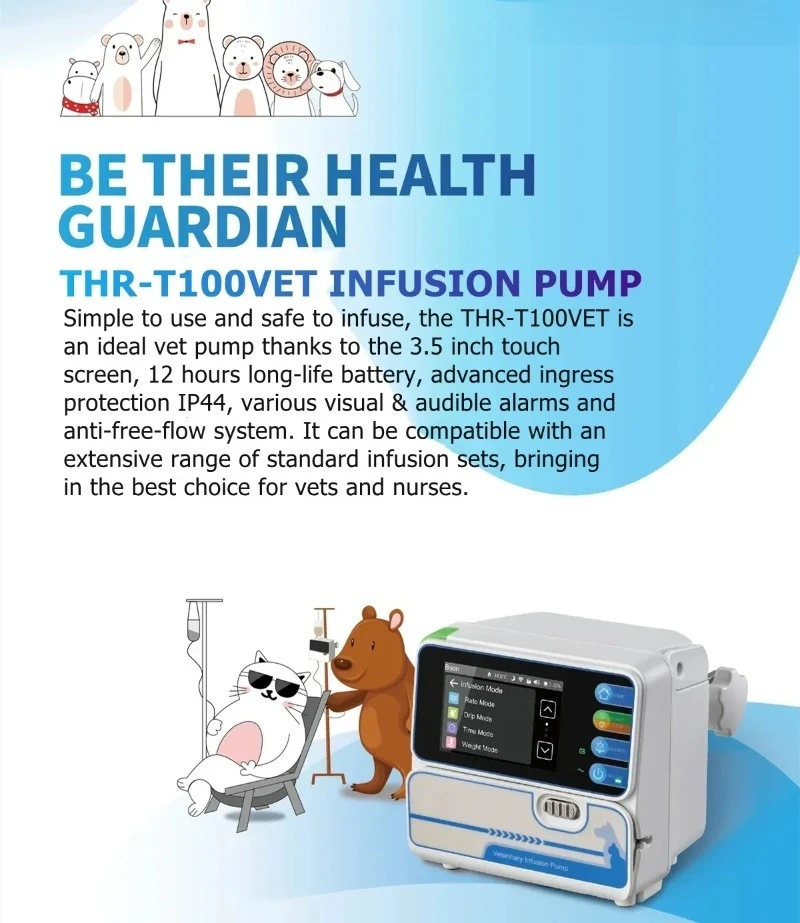 Veterinary equipment Touch screen infusion pump Portable infusion pump for animal veterinary use