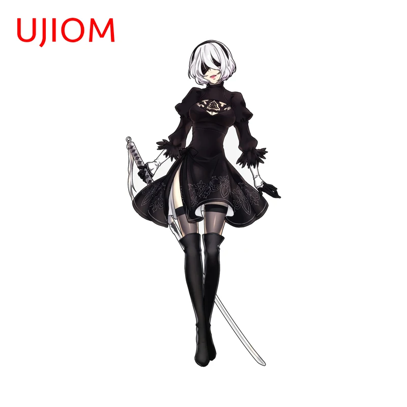 UJIOM Cool NieR 2B Gaming Wall Sticker Light Switch Waterproof PVC Decal Trendy Home Decoration Accessories for Living Room