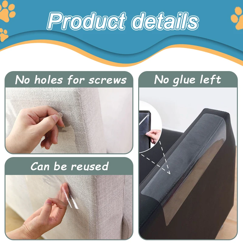 2/4PCS Katze Möbel Protektoren Sofa cat Scratch Schutz Paw Pads Schaber Ausbildung Band Cat Scratch Protector Sofa schutz