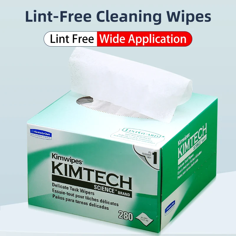 Fiber Optic Lint Free Wipes Dry Wet Dual Use Dustless Non-Woven Paper for MPO FC SC ST LC Bare Connector End Face Cleaning