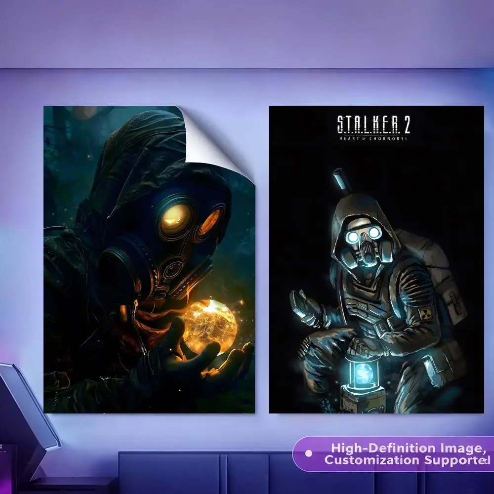 S.T.A.L.K.E.R 2 قلب كورنوبيل اللوحة الخط HD قماش المشارك تجعد الحرة مقاوم للماء جميع الفضاء جدار ديكور #2