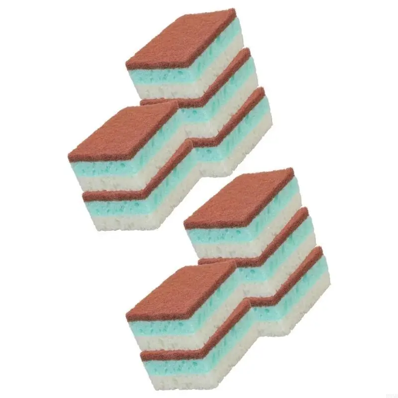5/10Pcs Scrubbing Sponge Quick Stain Removal Fast Drying Dishwashing Sponge Set B95B