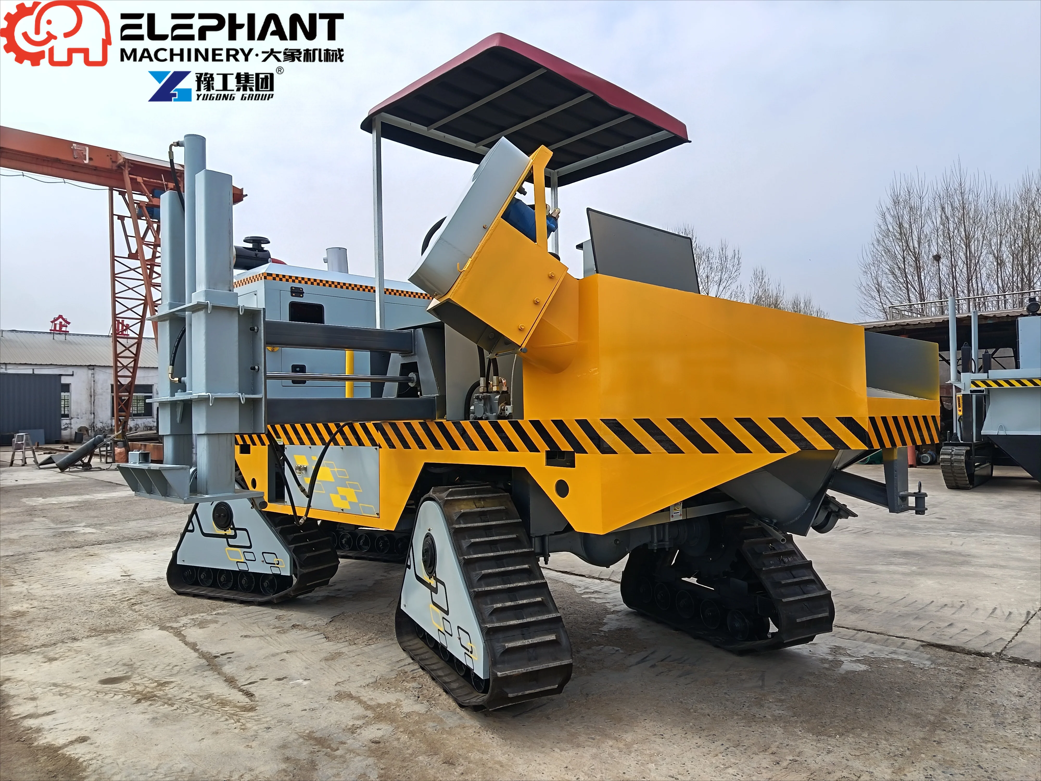 High Efficiency Concrete Curb Slipform Paver Uniform Section Molding for Parking Lot and Bicycle Lane Curbing