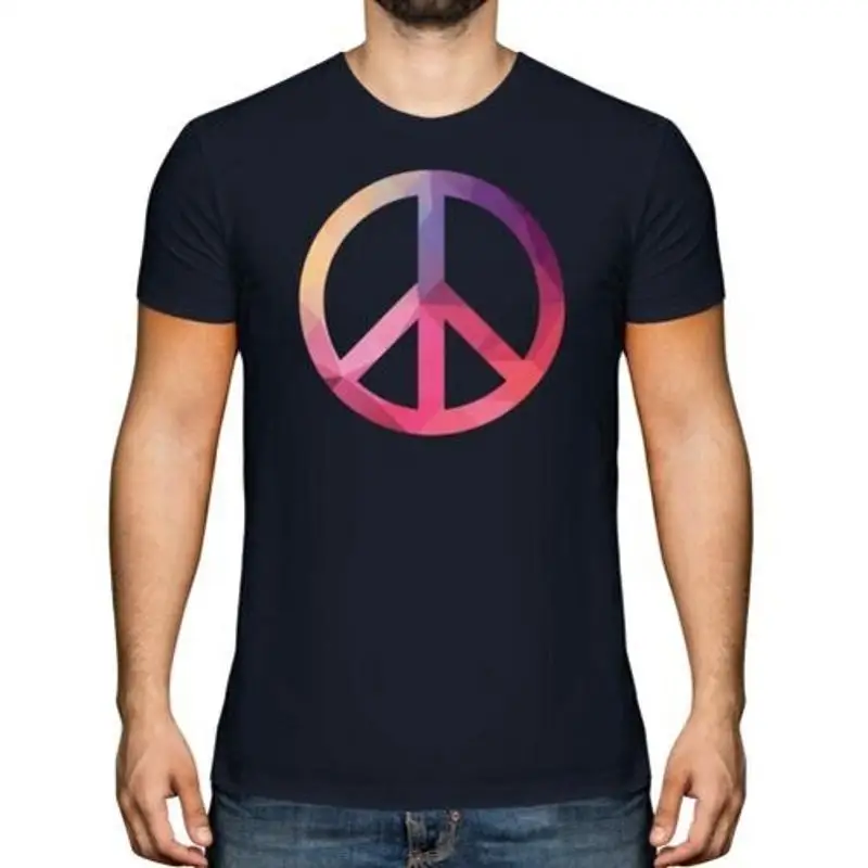 تي شيرت Geometrische Friedensymbol Herren Gichenk Muster Bunt