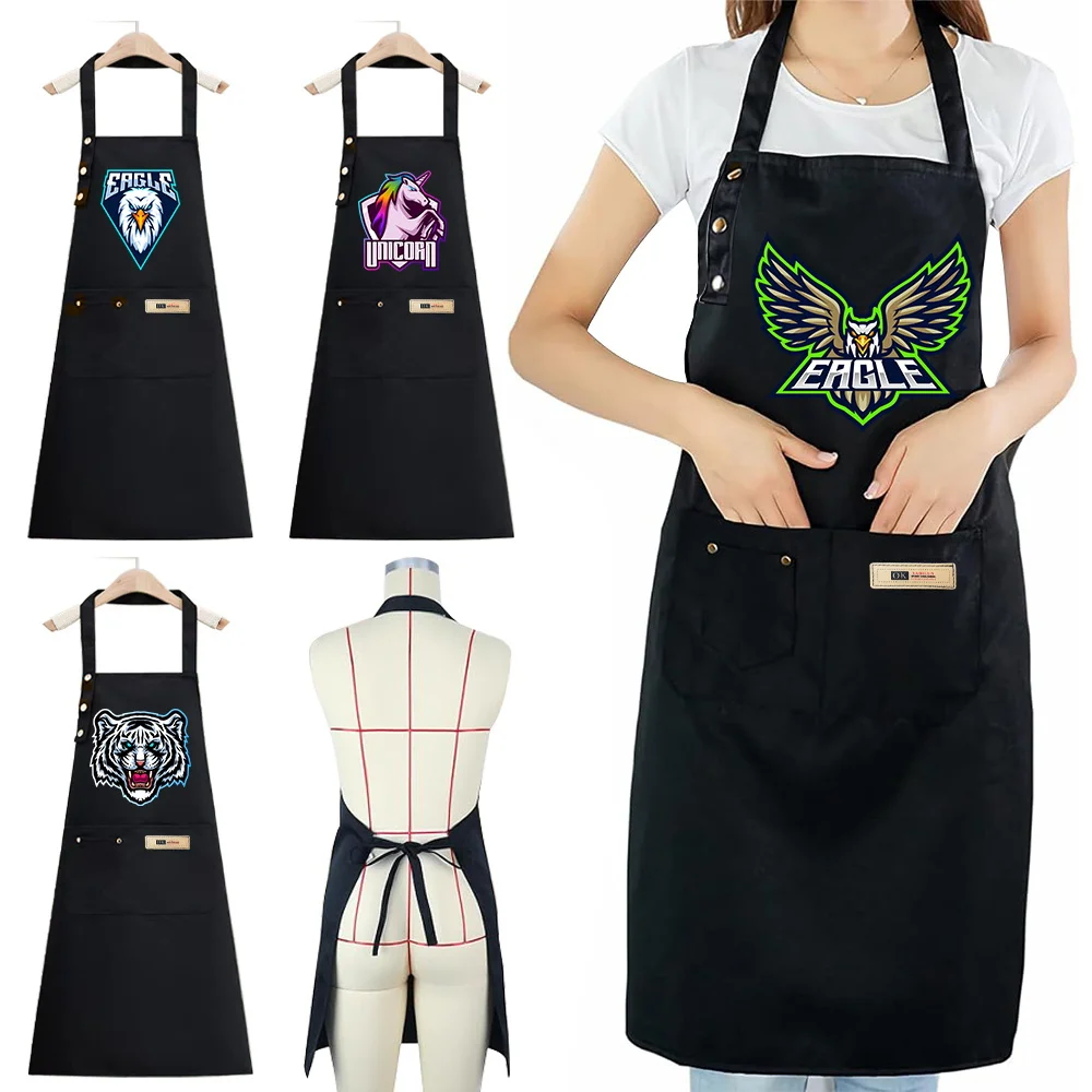 Apron Cooking, Baking, and DIY Projects,Duty, Stain-Resistant,Waterproof Adjustable Straps teamlogo Serise Multiple Pockets