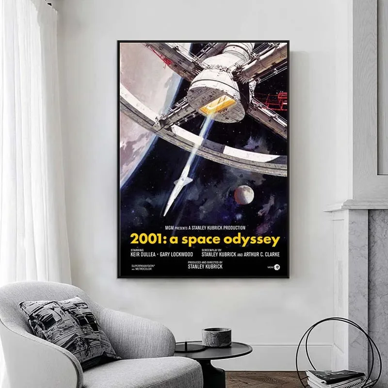 Sci-Fi Adventure Movie 2001 A Space Odyssey Print Art Canvas Poster For Living Room Decor Home Wall Picture