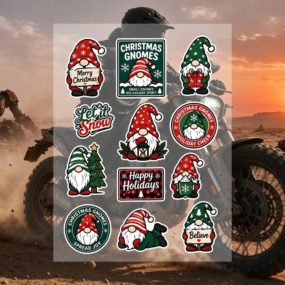 Christmas Gnomes Stickers Moto Sticker Auto Body Bumper Windows Motorcycle Laptop Walls Vinyl Decal Car Tuning Accessories