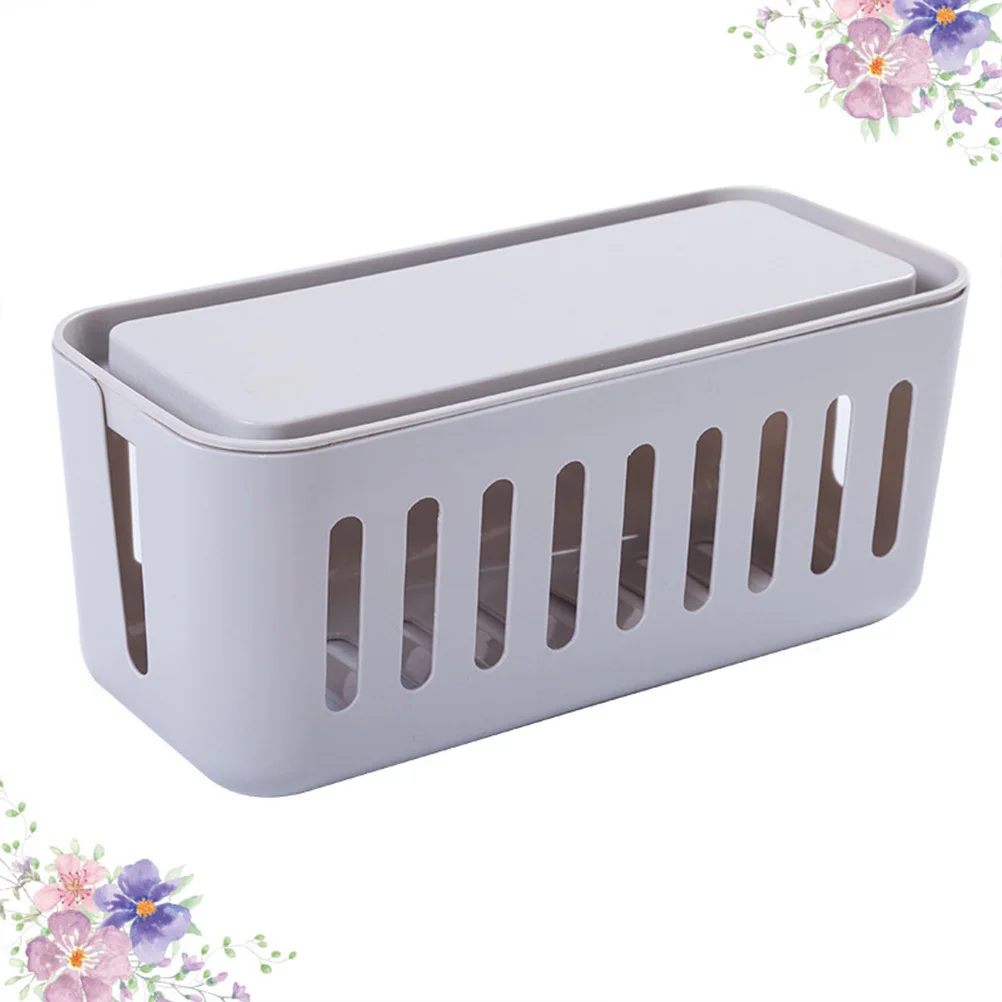 

Large Cable Storage Box Strip Organizer Dustproof Cord Hider Home Office Wire Management Container