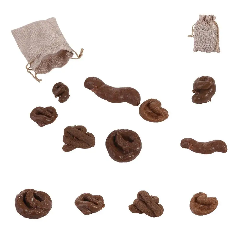 6 pçs/set brincadeira engraçado realista merda turd travessura gadget pedaço de merda clássico merda café engraçado falso cocô brincadeira piada