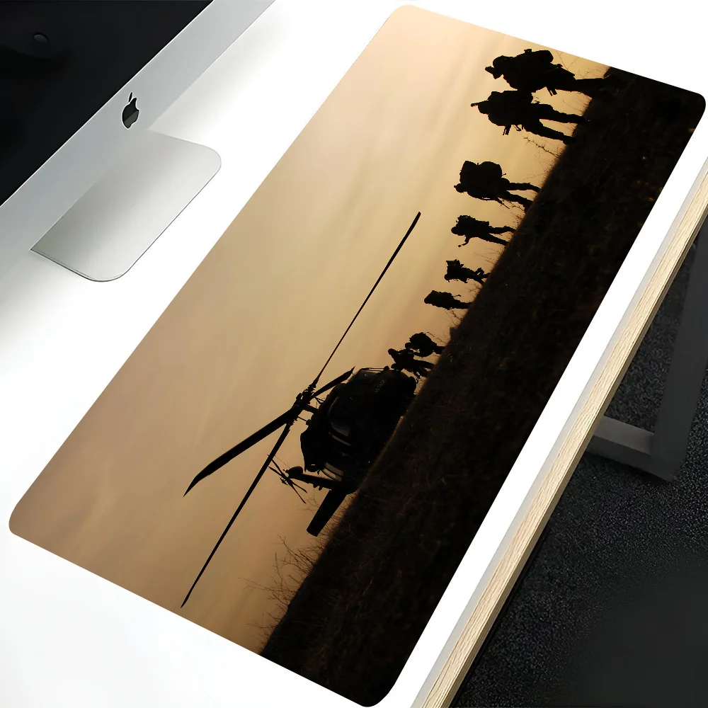 

Cool Military Helicopter Non-slip Mouse Pad Suitable For Office Computers Laptops E-sports Game Desk Mats XXL Keyboard