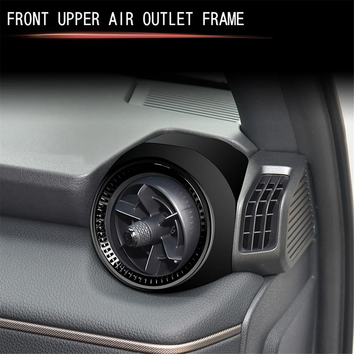 Car Dashboard Air Conditioning Outlet Trim Frame for Prado LC250 2024 Air Outlet Frame Sticker Glossy Black