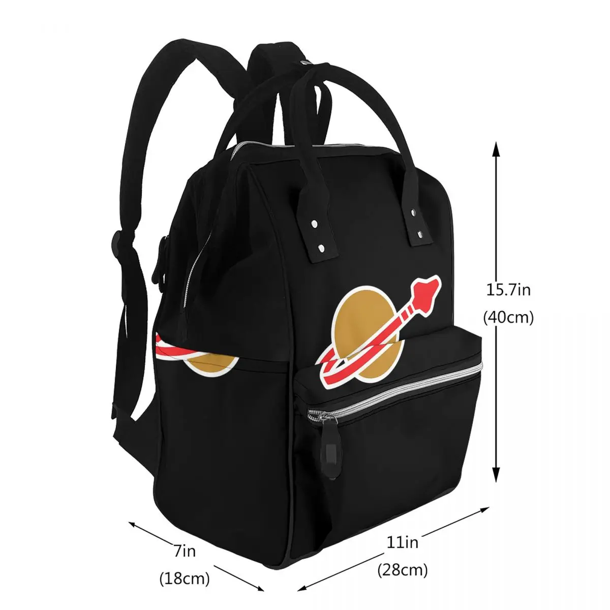 Classic Space Logo Student Backpack School Bag Hiking Travel Daypack for Men Women Bookbag Shoulder Bags