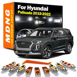 MDNG 12Pcs Accessories LED Interior Map Dome Sun Visor Trunk Light Kit For Hyundai Palisade 2019 2020 2021 2022 Canbus Car Bulbs