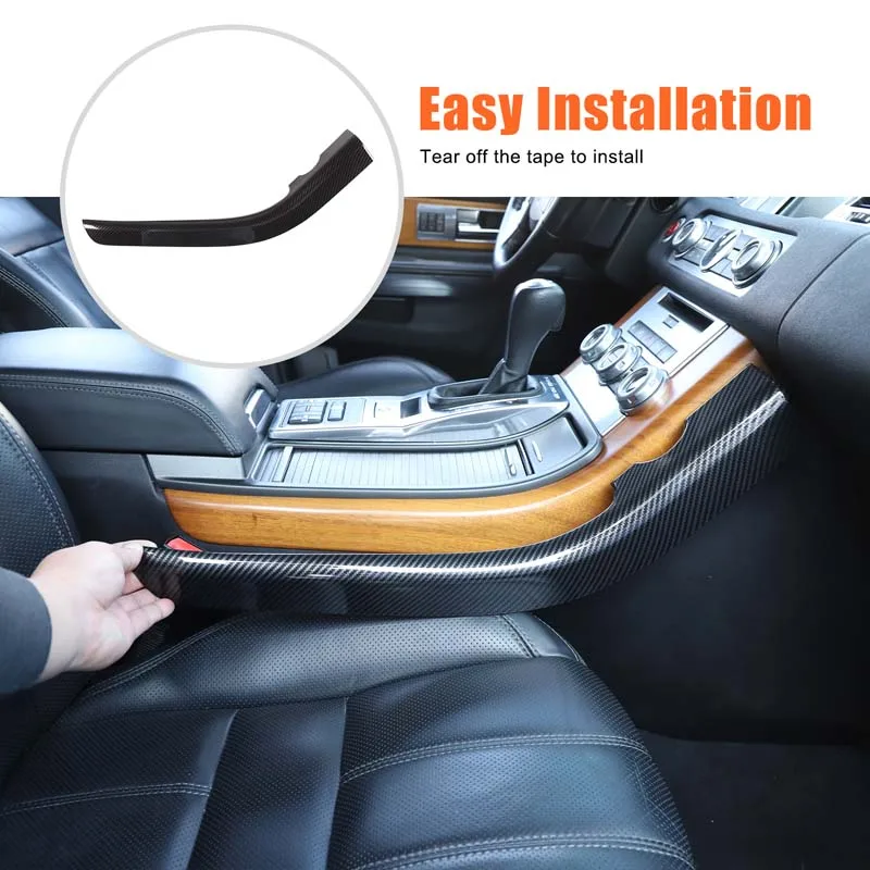 

2piece set ABS carbon fiber For Land Rover Range Rover Sports 2010-2013 car center control side decorative strip Car accessories
