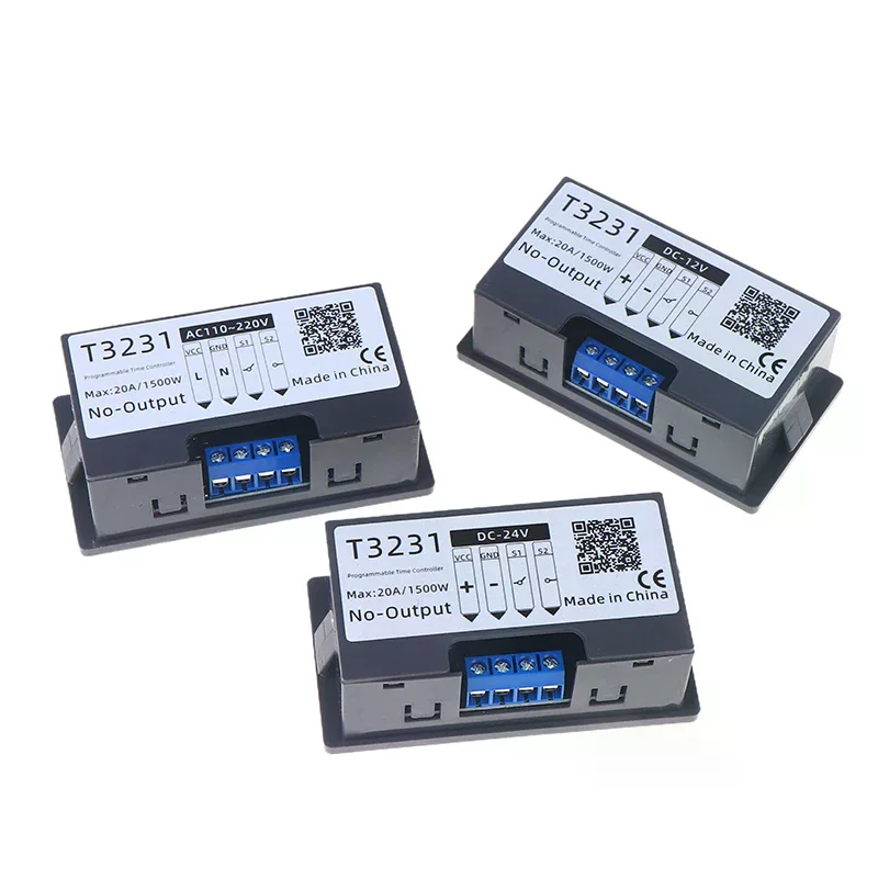 

T3231 Cyclic Dual-Display Timing Relay Red And Blue Automotive Delay Relay Module DC12V 24V AC110-220V