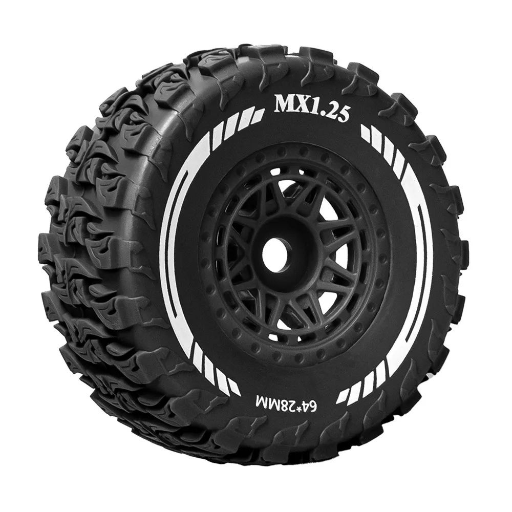 

Rc Car 4pcs 64mm Rubber Tire Tyre 12mm Hex Platic Wheel Hub For Wltoys Arrma 1/14 Mini Mojave Grom Mjx Hyper 14301 Rc Car Parts