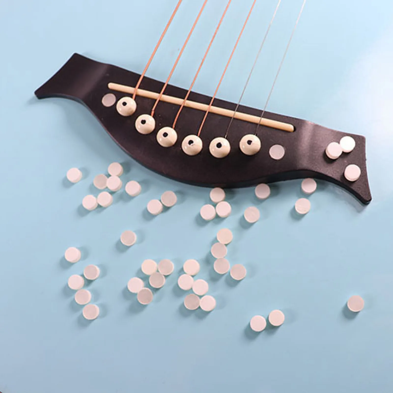 50pcs/ Pack ABS 50pcs White Fingerboard dot Position Markers for Electric Guitar Fingerboard Bass Ukulele Instrument Accessories