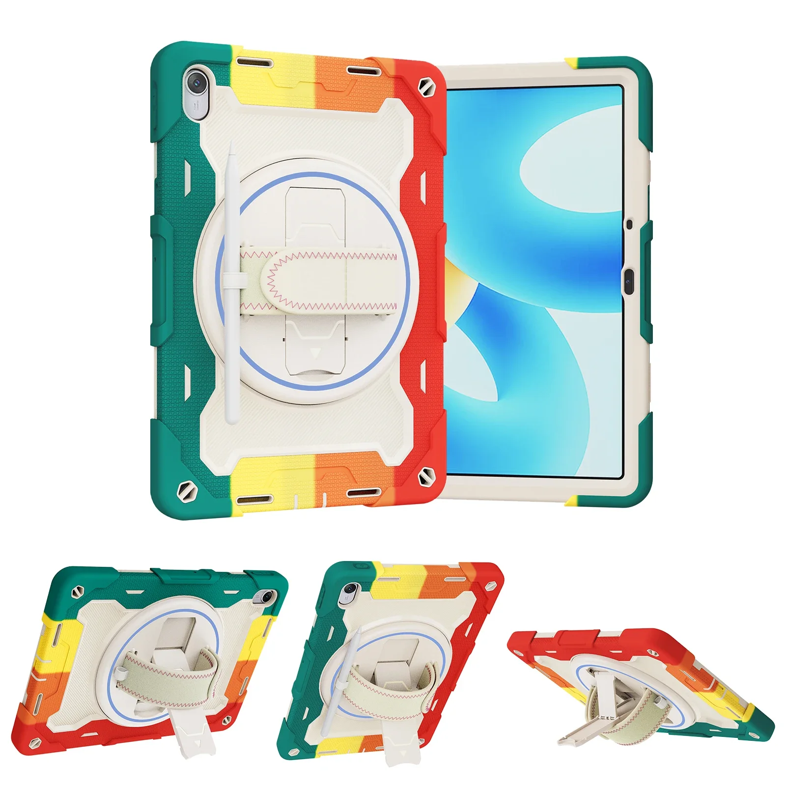 

360 Rotating Rugged Tablet Case for Huawei MatePad 11.5 S 2026 2024 SE 11 10.4 10.1 T10 S Armor Kickstand Cover Anti Drop Funda