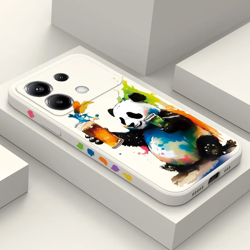 

Beer Panda Phone Case For Xiaomi Poco F7 X7 X6 F6 M6 M5 M5S F5 X5 F4 X4 M4 F3 M3 X3 Pro Ultra 4G 5G GT Silicone Cover