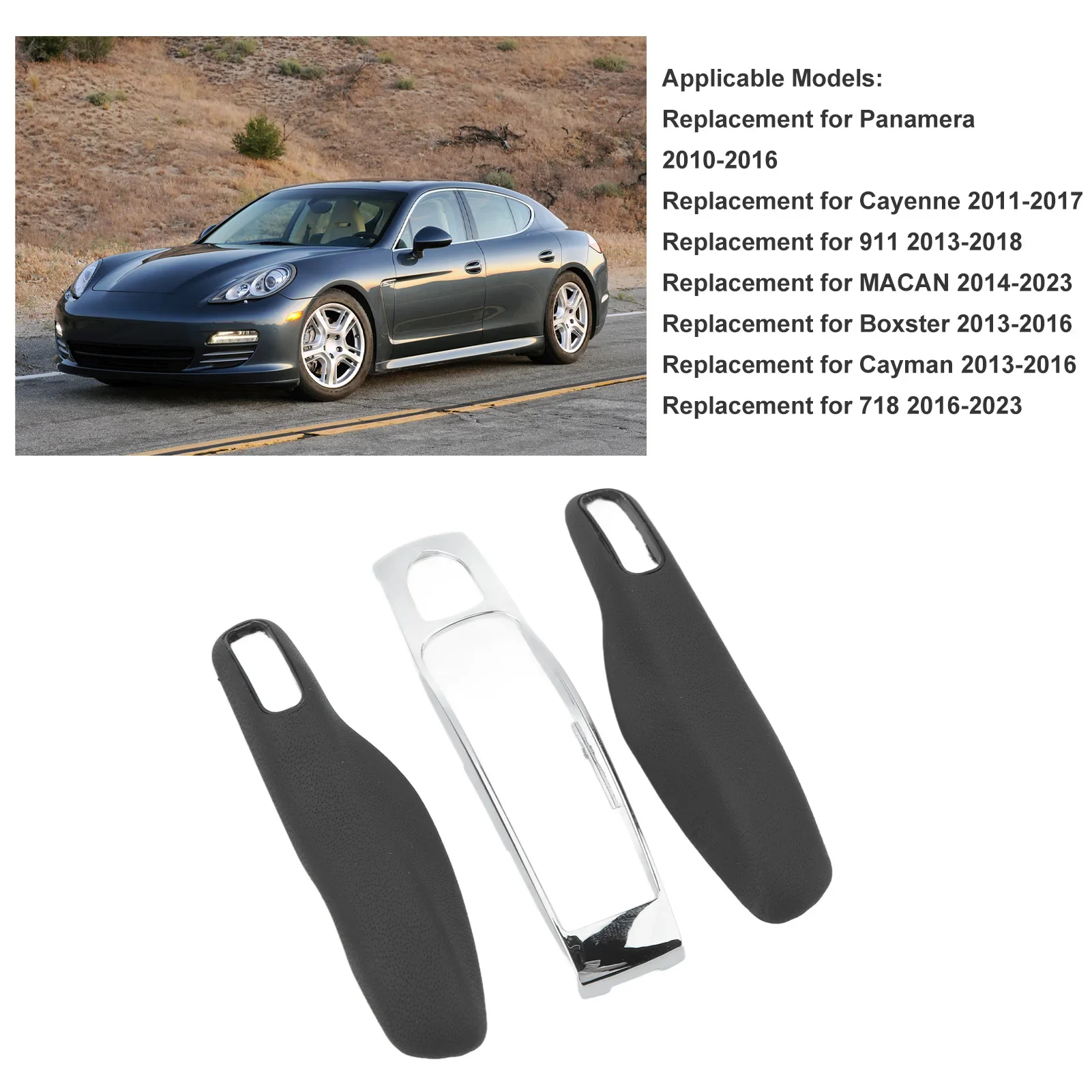 Remote Control Key Shell Black Leather Surface Dustproof Case Shell Cover Replacement For Porsche Panamera Cayenne 911