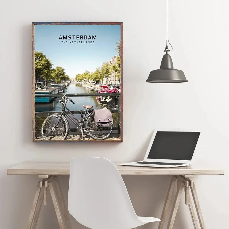 Europe Cities Travel Poster Canvas Printing Amsterdam Berlin City Travel Wall Art Picture European Cities Photos Wall Decoration