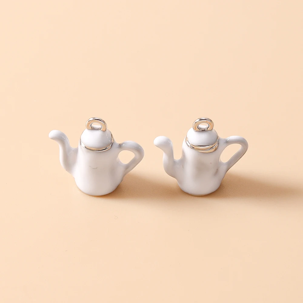 Leslie 5 Stück/Set Emaille Cartoon Lebensmittel-Anhänger Kaffee Brot Kuchen Charms Perlen für Ohrringe Tasche Schlüsselanhänger DIY Schmuckherstellung – Detail 12