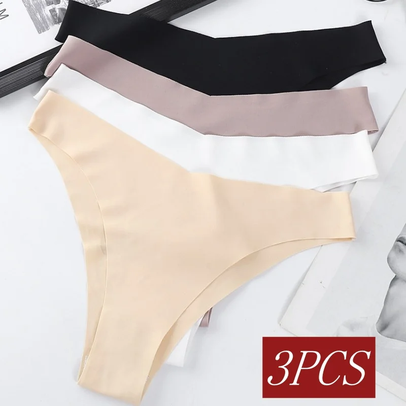 3 Pz/set Mutandine a Forma di V Per Le Donne Lucido Senza Soluzione di Continuità Biancheria Intima Slip Ad Asciugatura Rapida Sport Invisibile