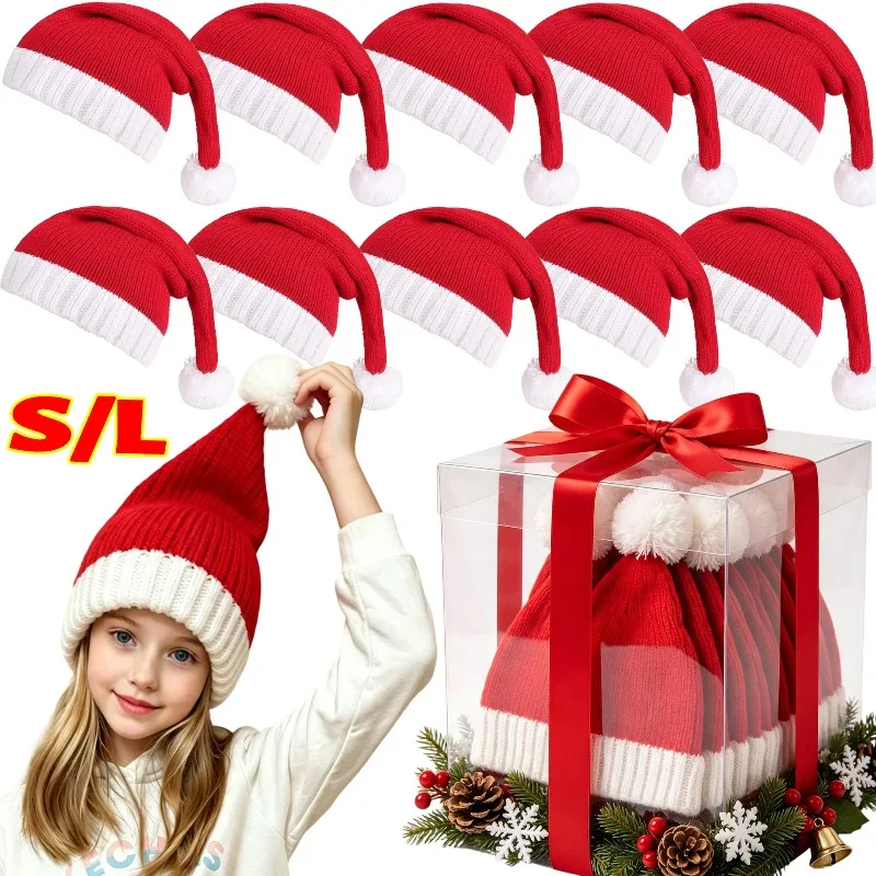 1/3Pcs New Thicken Christmas Hat New Year Festival Decoration for Adult Children Warm Santa Claus Xmas Hats Merry Christmas Cap