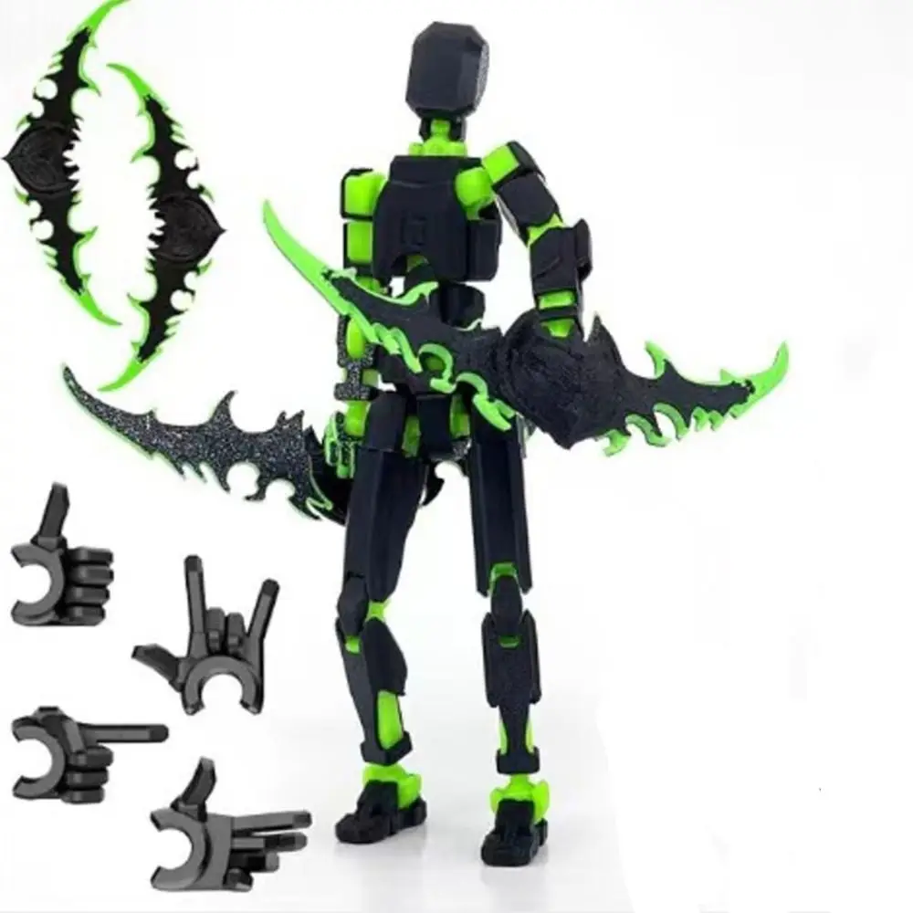 3D Printed T13 Action Figure ABS Shapeshift Robot 3D Printed Mannequin Toy Model Multi-Jointed Movable Desktop Decoration