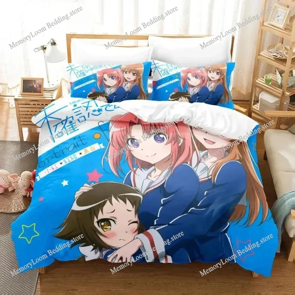 Anime Series Popular Engaged To The Unidentified Bedding Set Full/Queen Size Duvet Cover Pillowcase Kids Bedroom Decor Soft Set