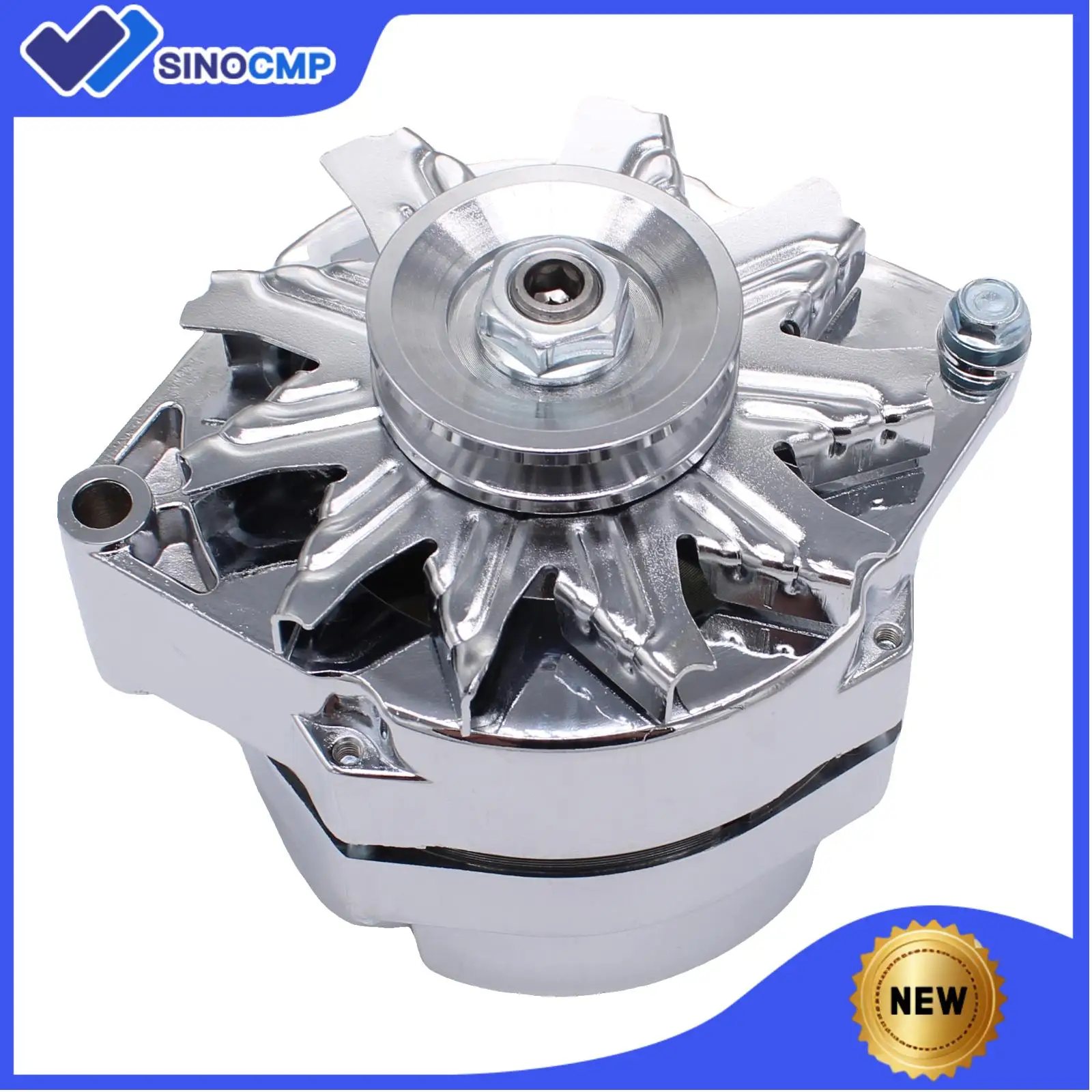 1pc 110Amp Chrome Alternator For GM 305 350 BBC SBC ADR0335-C Auto Parts