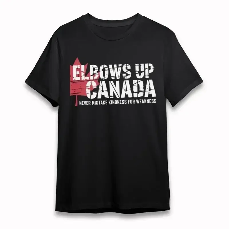 Men'S Soft Classic T Shirt Maple Leaf With Elbows Up Established Design