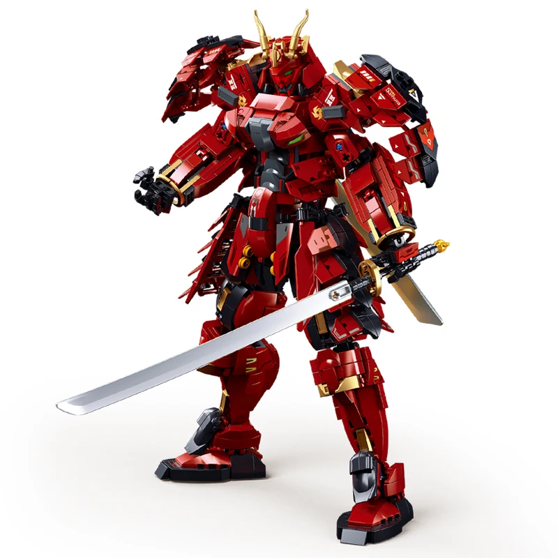 923pcs 9 mecha division Kafei samurai, building blocks DIY, modeling building blocks, puzzle building blocks, suitable for boys