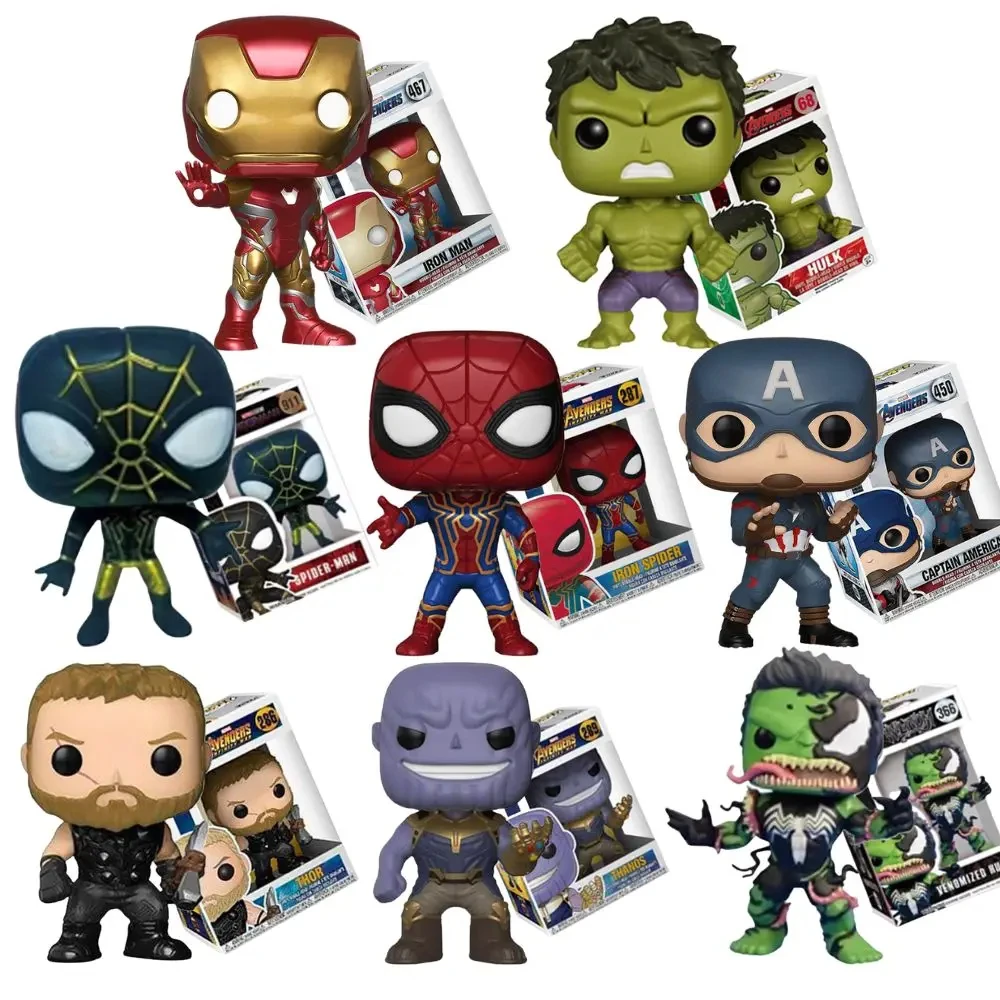 POP Marvel Avengers Iron Man Model Toy para Crianças, Thor 286, Steven Roger 458, O Hulk, Thanos 289, 467 #, 68 #, 289 #