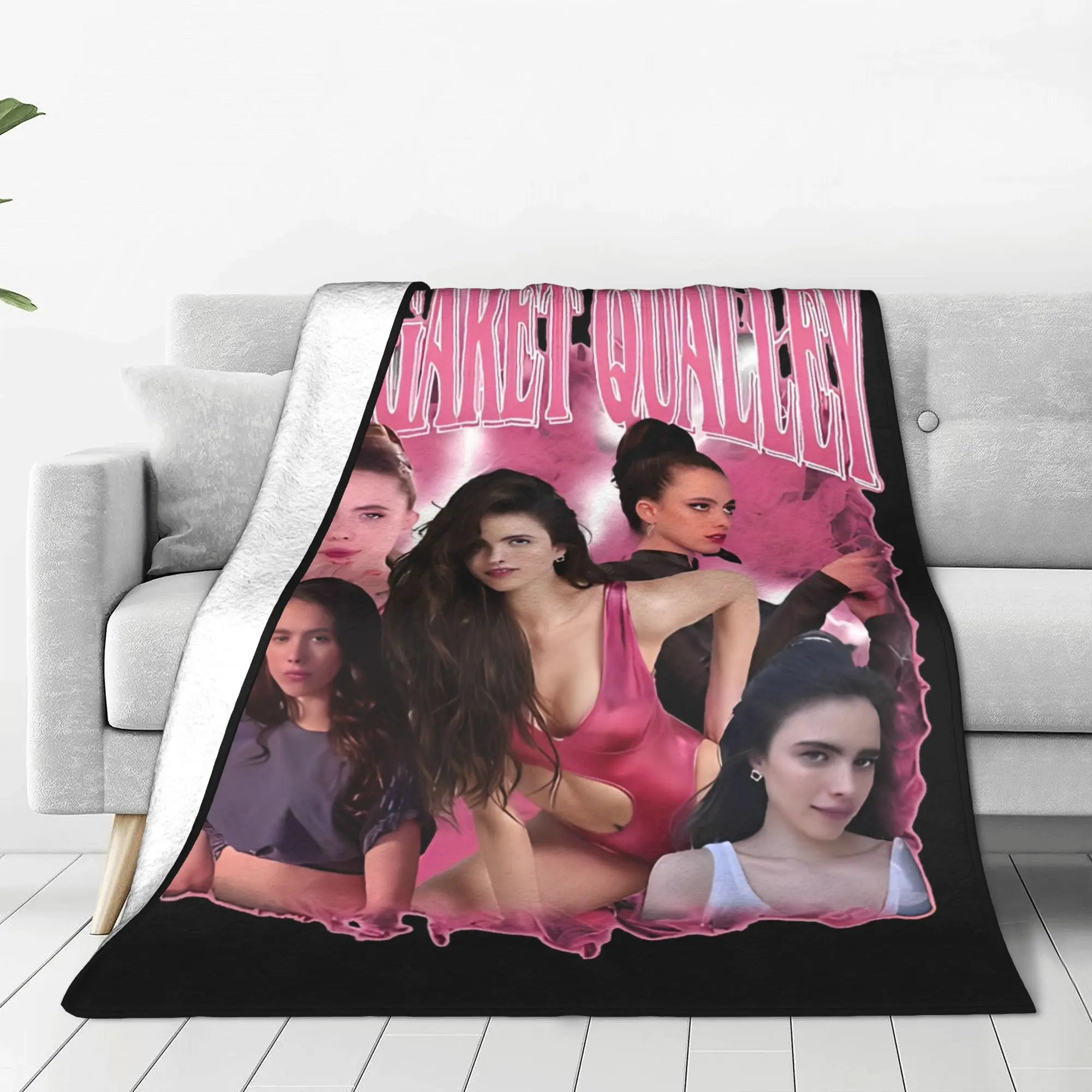 Margaret Qualley The Substance Movie Flannel Blankets  Awesome Throw Blanket for  Sofa Bedding Lounge 150*125cm Quilt