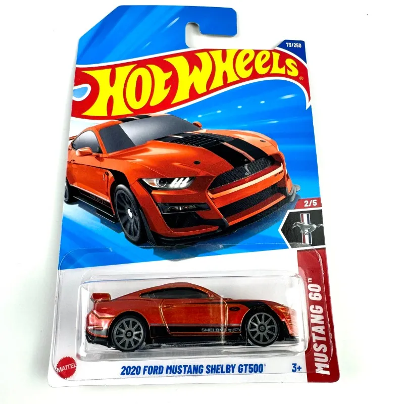 

2025-73 Hot Wheels Cars 2020 FORD MUSTANG SHELBY GT500 1/64 Металлическая литая модель игрушечного транспортного средства 2025C