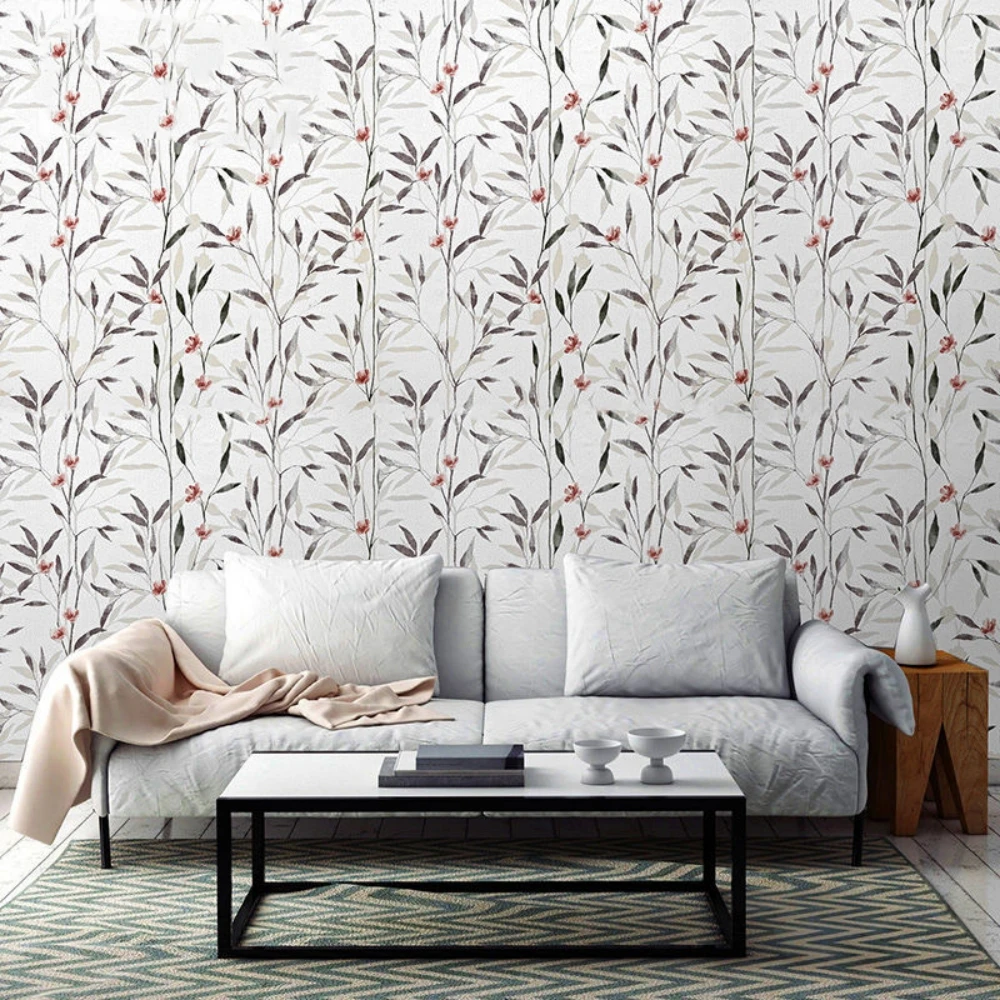 Обои самоклеящиеся в виде листьев, 3/6/8 м