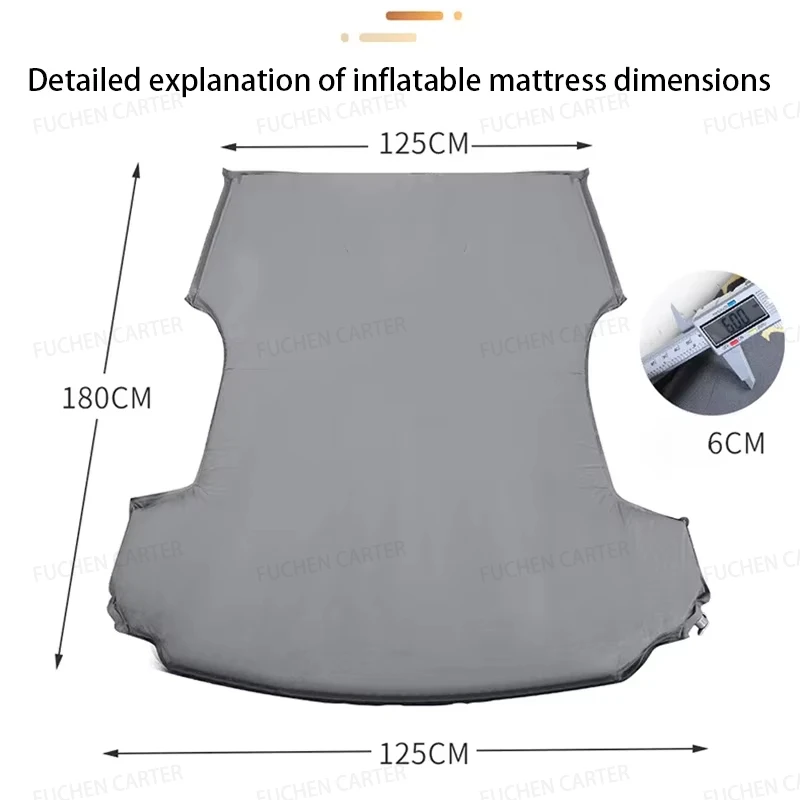 Outdoor Camping Inflatable Special Suede Fabric Car Travel Bed for Tesla Model 3 Model Y 2017-2025 Inflatable Air Mattress - view 2