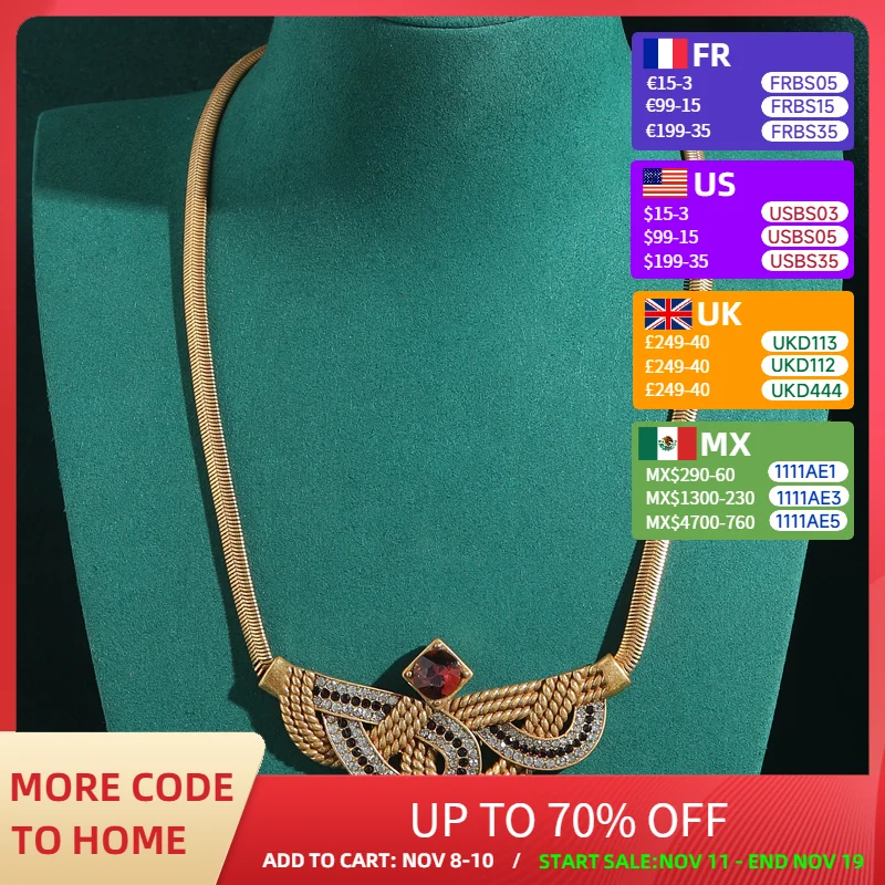 

Vintage Black Rhinestone Collar Choker Necklace Antique Gold Color Bowknot Woman Beautiful Accessories Luxury Designer Jewelry