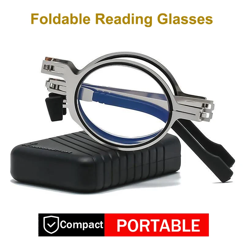 

New Folding Anti Blue Blocking Reading Glasses Men Women High Quality Screwless Hyperopia Foldable Eyeglasses Diopter 1.0 - 4.0