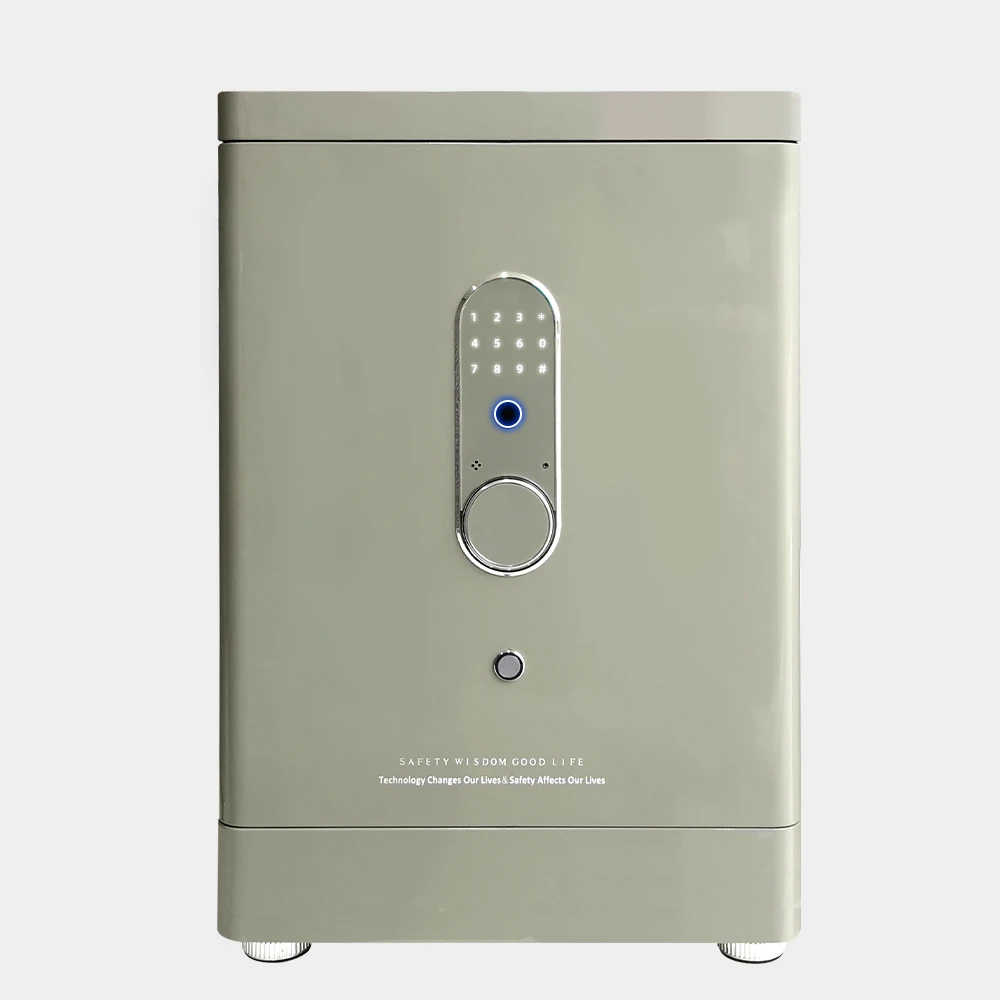 Custom Size Heavy Duty Electronic High Glossy  Home Safes Biometric Fingerprint Lock Led Screen Digital  Safe Box