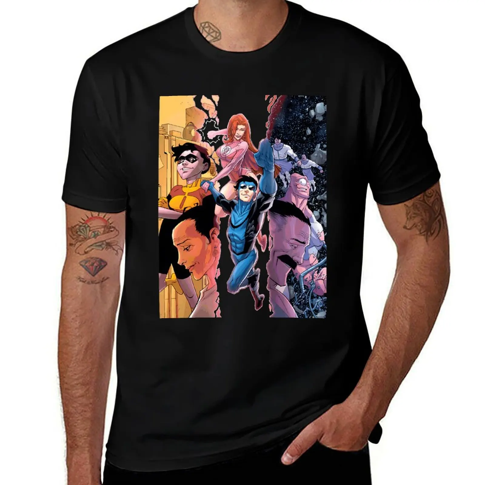 mark family T-Shirt Breathable Mesh Panel T-Shirt