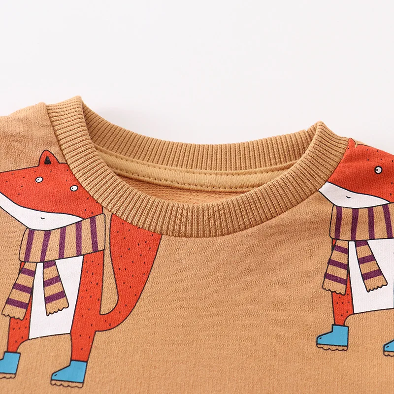 Autumn and winter European and American style clothing cotton long-sleeved sweater top, children's long-sleeved terry sweater