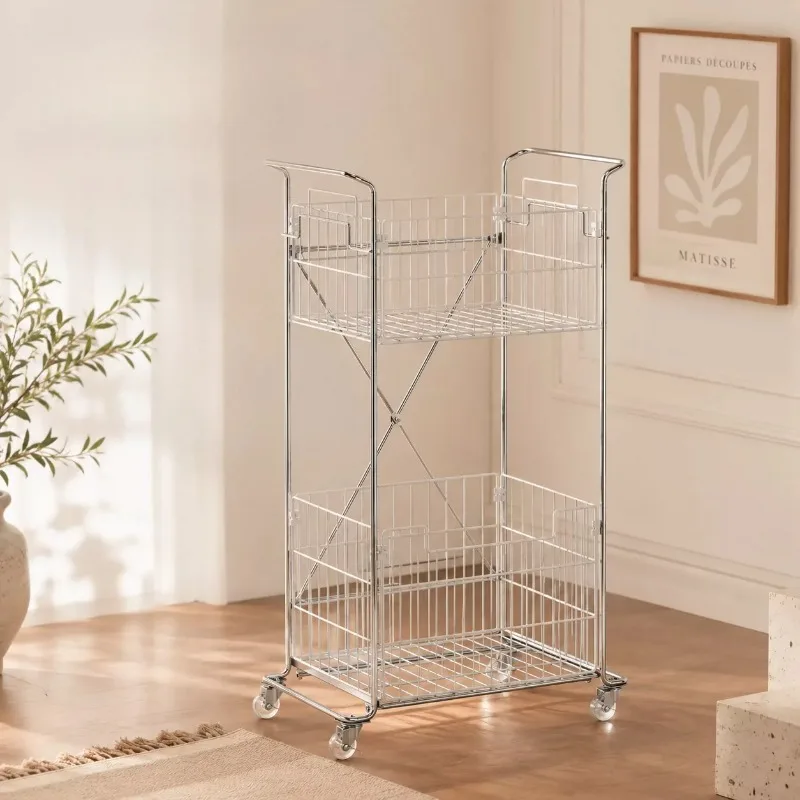 Wire Big Laundry Baskets Organizer Clothes Narrow Laundry Hamper Wheels Trolley Cestas De Almacenamiento Bathroom Accessories