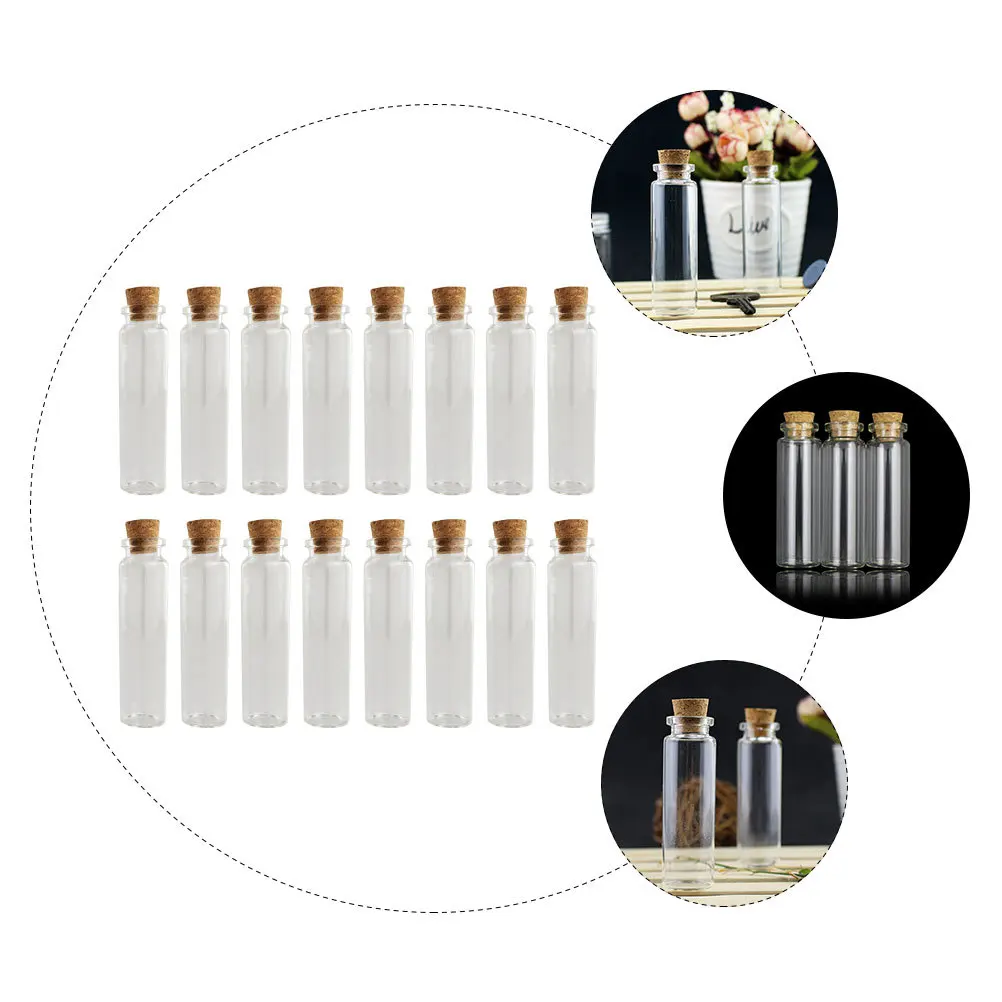 ขวดแก้วใสขนาดเล็ก 24 ชิ้น สำหรับเก็บผมและฟันน้ำนมของเด็ก พร้อมจุกไม้ก๊อก เหมาะสำหรับงาน DIY ตกแต่ง และเก็บข้อความอวยพร