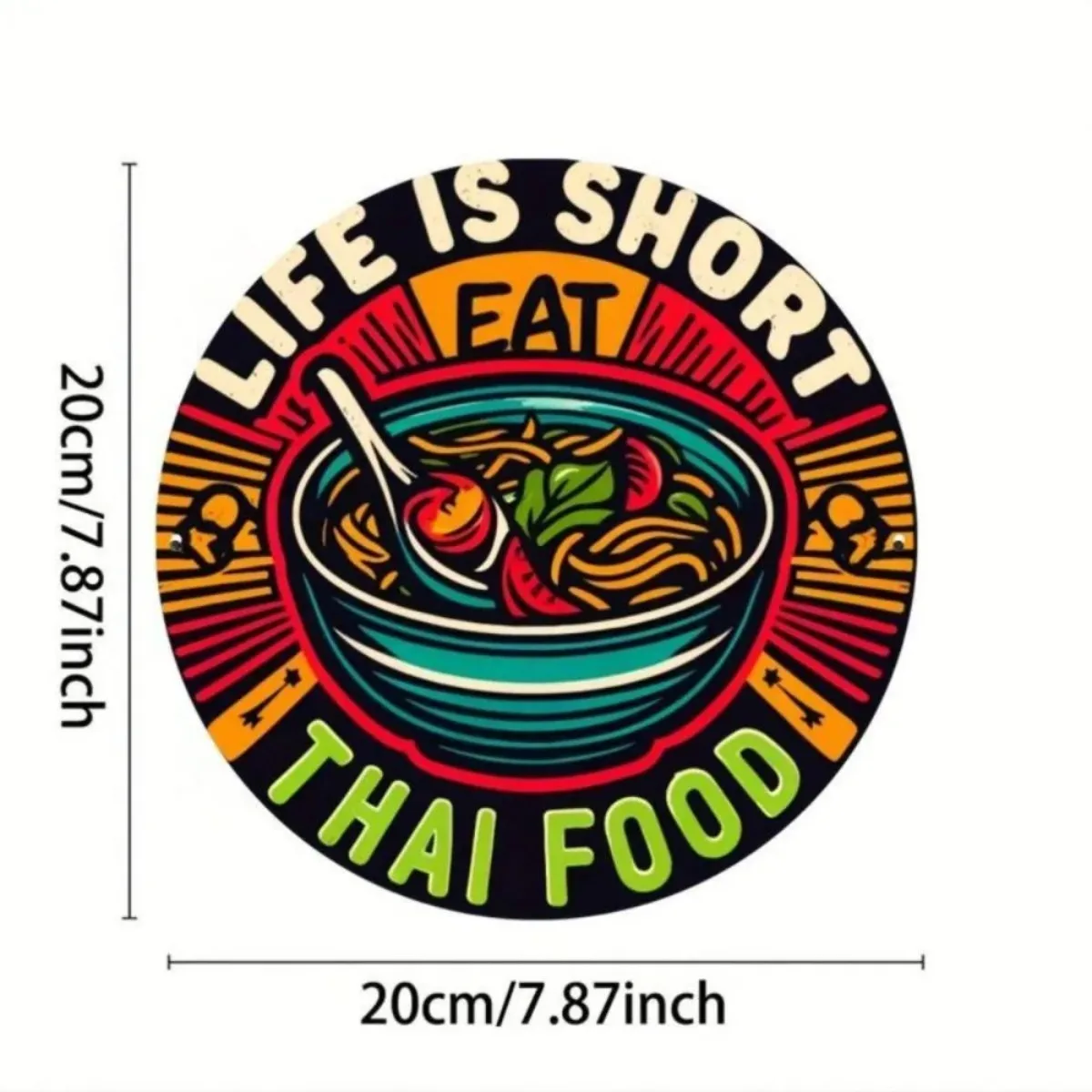 ThaiFoodVibe Vintage Aluminum Thai Food Sign – 