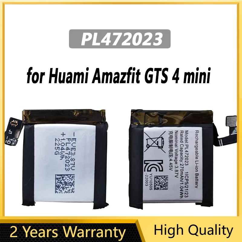 Bateria Li-ion para Huami Amazfit GTS 4 Mini, Baterias De Relógio Inteligente, PL472023