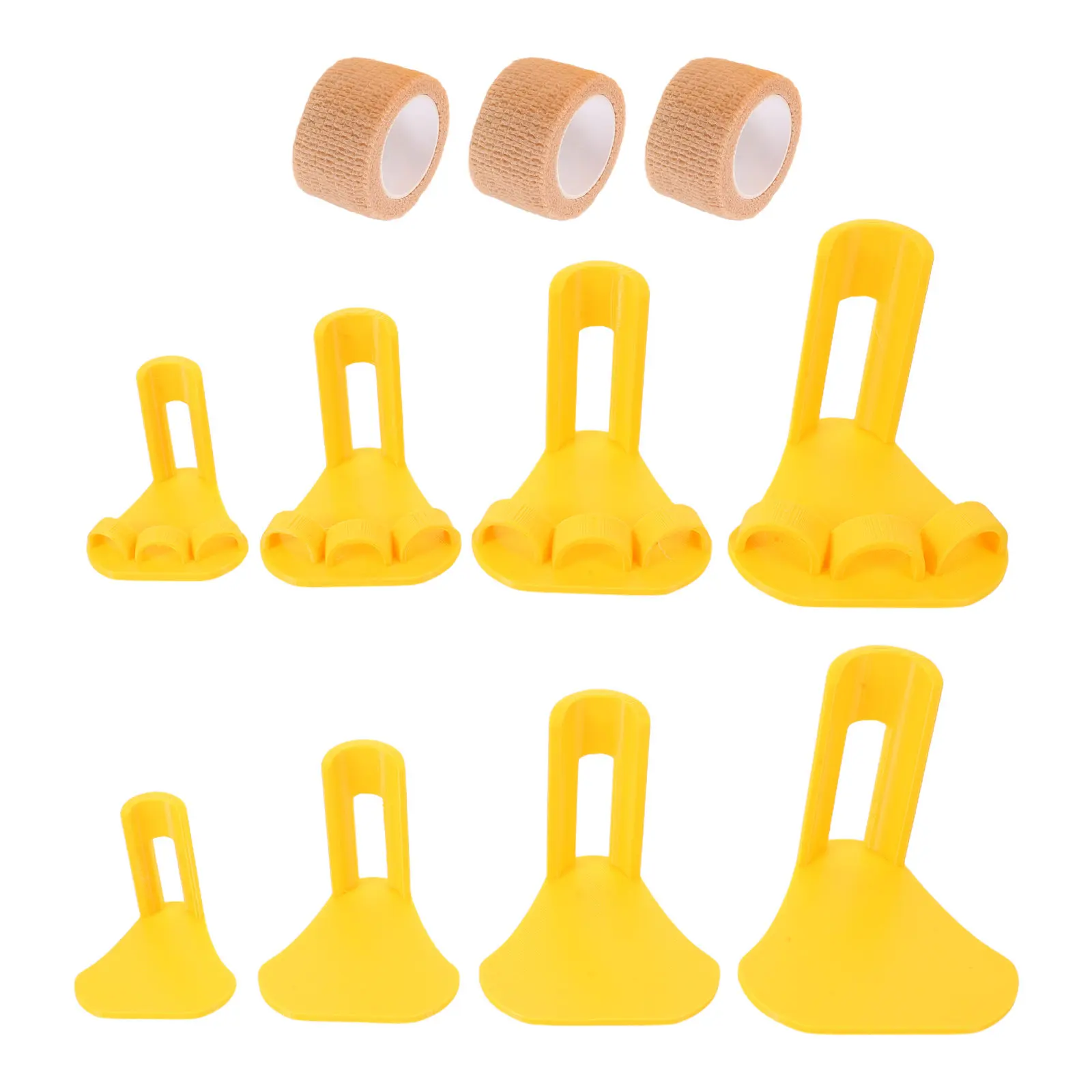 Chicken Leg Splints for backyard chicken owners to reduce leg discomfort PETG yellow 8 pcs set with straps
