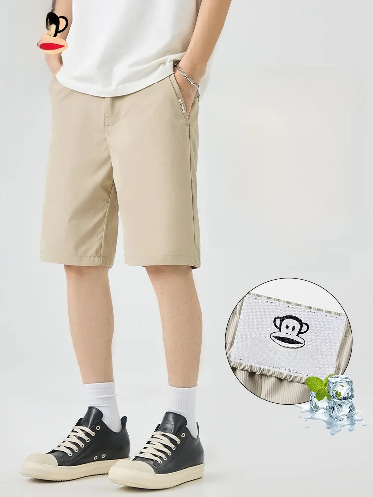 

PaulFrank Loose Straight Leg Men's orts Summer Faionable Breathable Lightweight Casual Pants Polyester Fiber Five-Quarter...