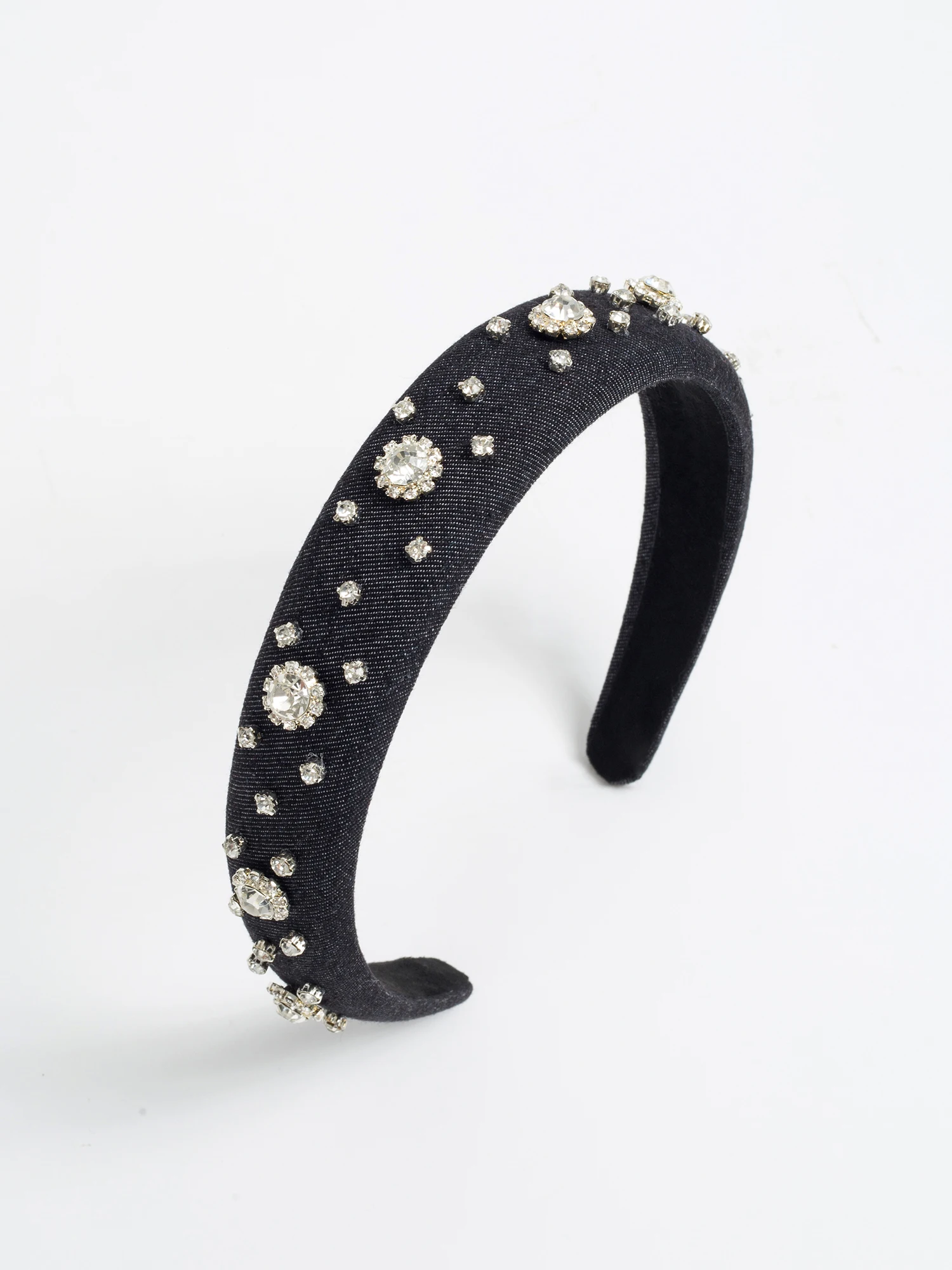 豪華なクリスタルヘアバンド、多用途ハイカットノット、ダイヤモンドが輝く重厚な装飾ヘアアクセサリー、エレガントでファッショナブルなヘアバンド